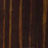 Dark brown wood veneer with vertical grain, matte finish, and striped pattern; warm brown highlights suggest wengé texture.